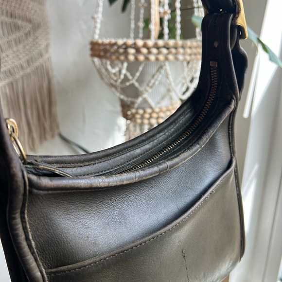 Vintage Coach Legacy Small Zip Crossbody Shoulder Bag 9997 Rare Sage Green Loden - Picture 11 of 15